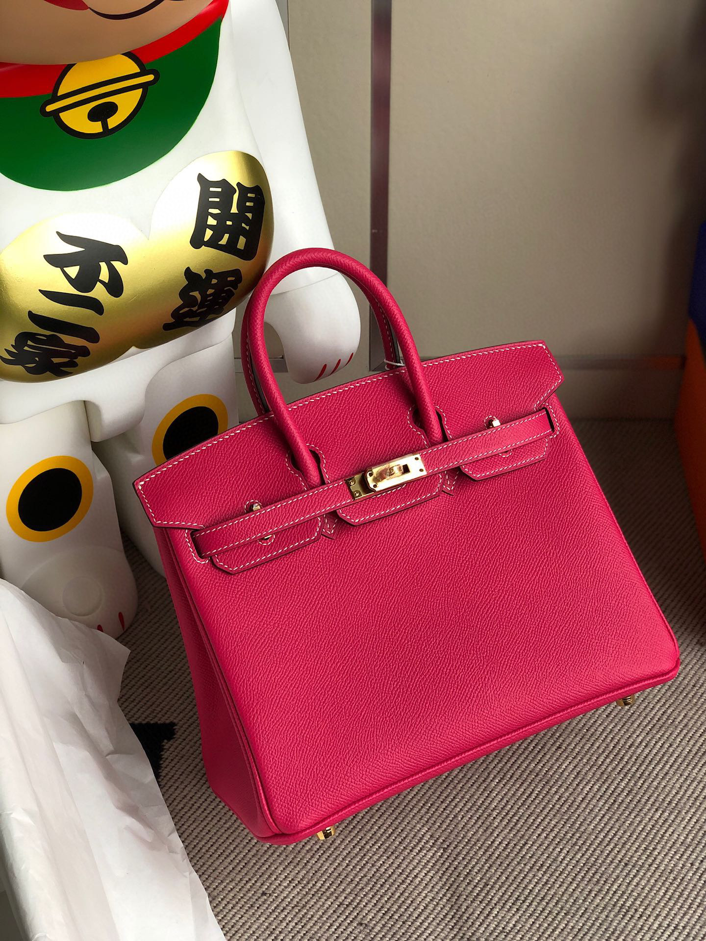 Hermes Birkin 25CM Epsom E5 Rose Tyrien GHW 2020