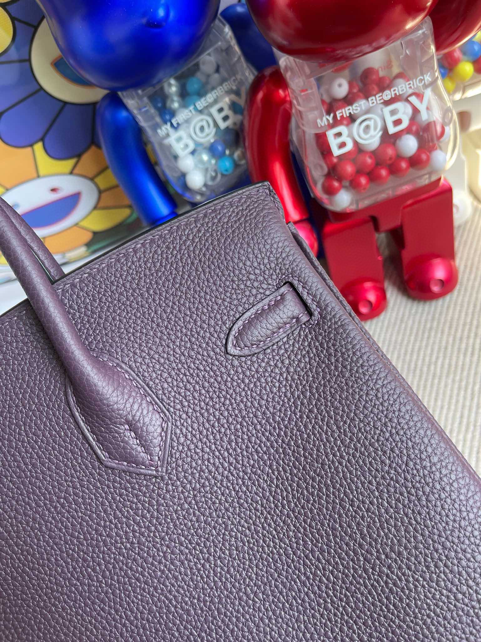 Hermes Birkin Bag 25CM Togo CK59 Raisin Rose Gold HandMade