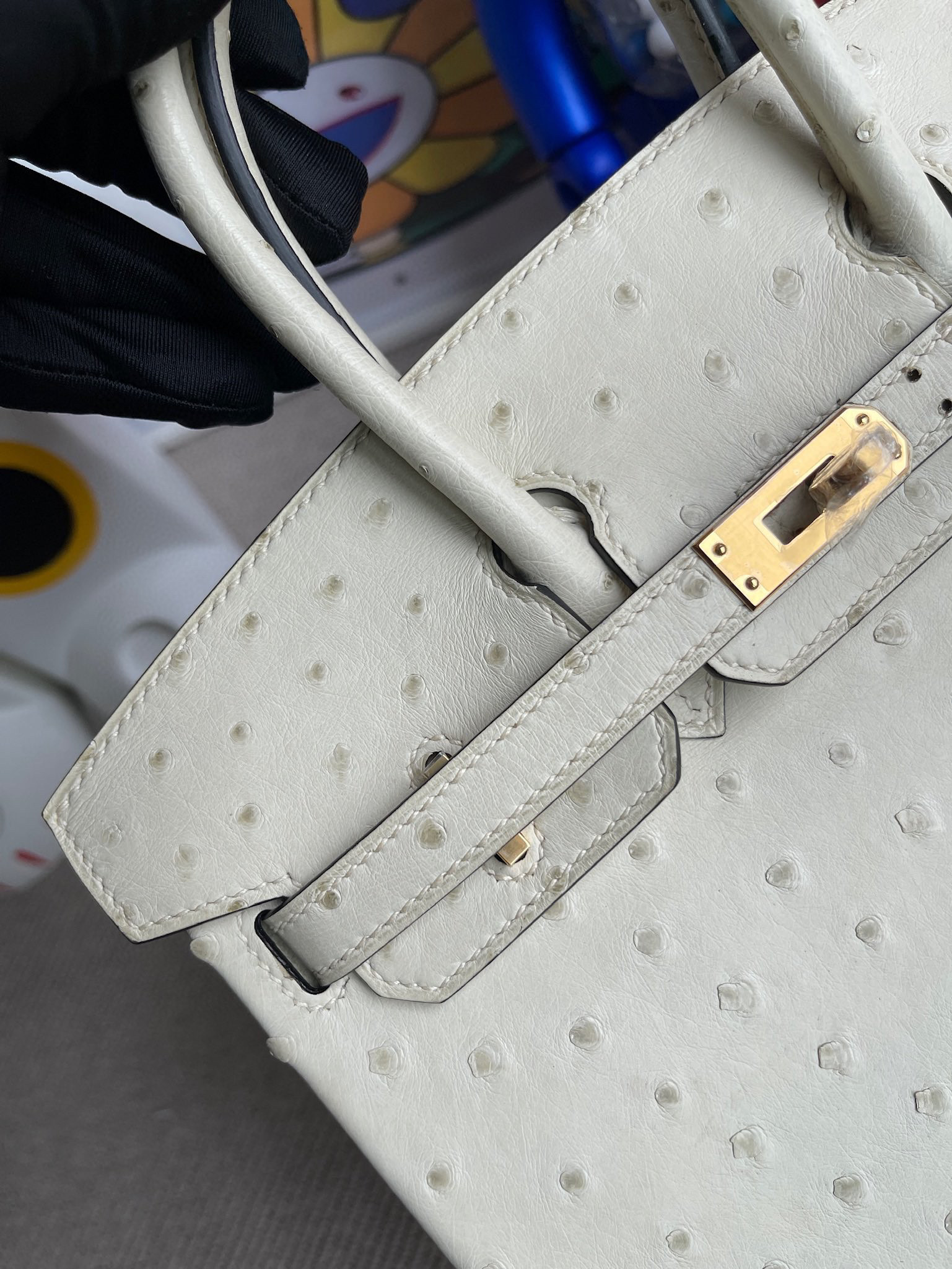 Hermes Birkin 25CM South Africa Klein Karoo Ostrich 3C Parchemin Gold Hardware Full HandMade