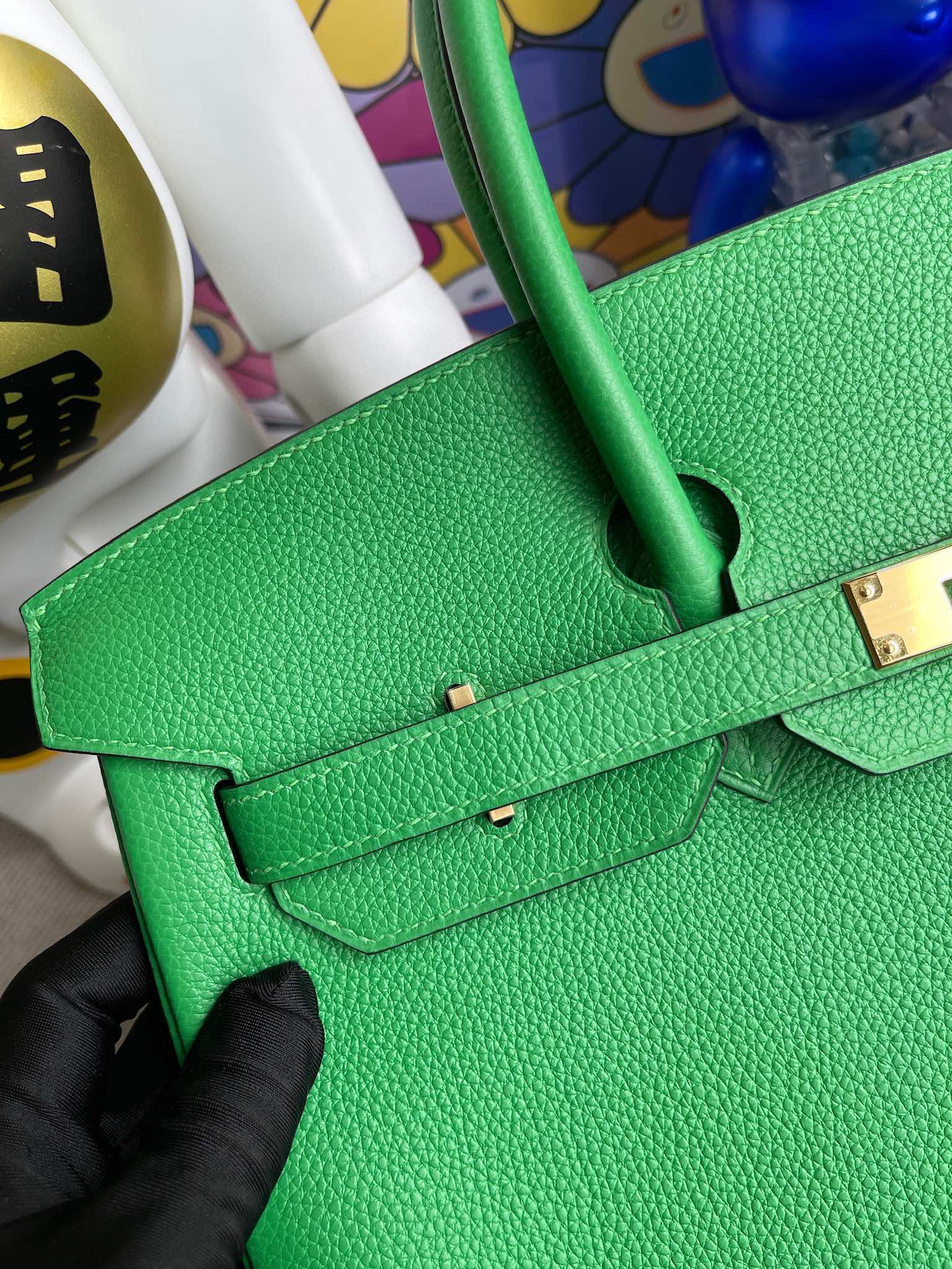 Hermes Birkin 35CM Togo 1K BamBoo Gold Hardware Full HandMade