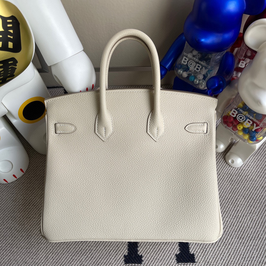 RepLadies Trust Seller : Hermes Birkin 25CM Togo CK10 Craie GHW Handmade Stock