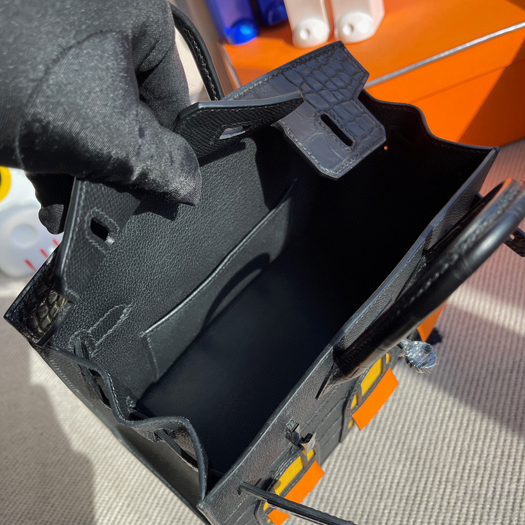 Hermes Birkin 20CM House Bags Nior So Black Limited Edition
