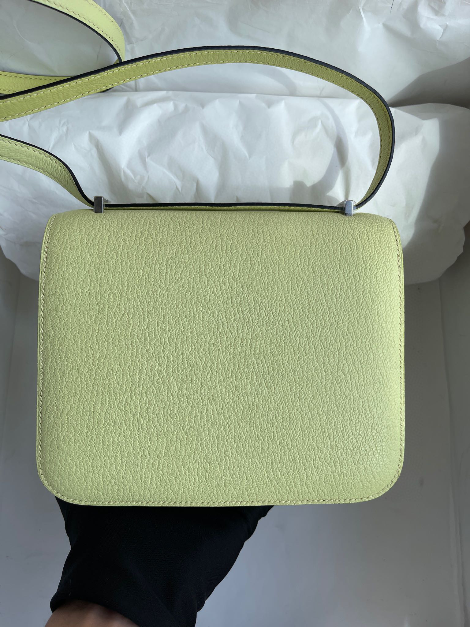 Hermes Constance 18CM Chevre R9 Jaune Bourgeon PHW Handmade