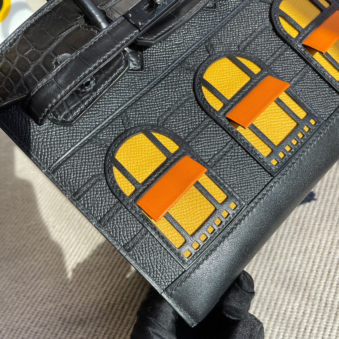 Hermes Birkin 20CM House Bags Nior So Black Limited Edition