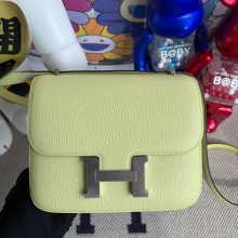Hermes Constance 18CM Chevre R9 Jaune Bourgeon PHW Handmade