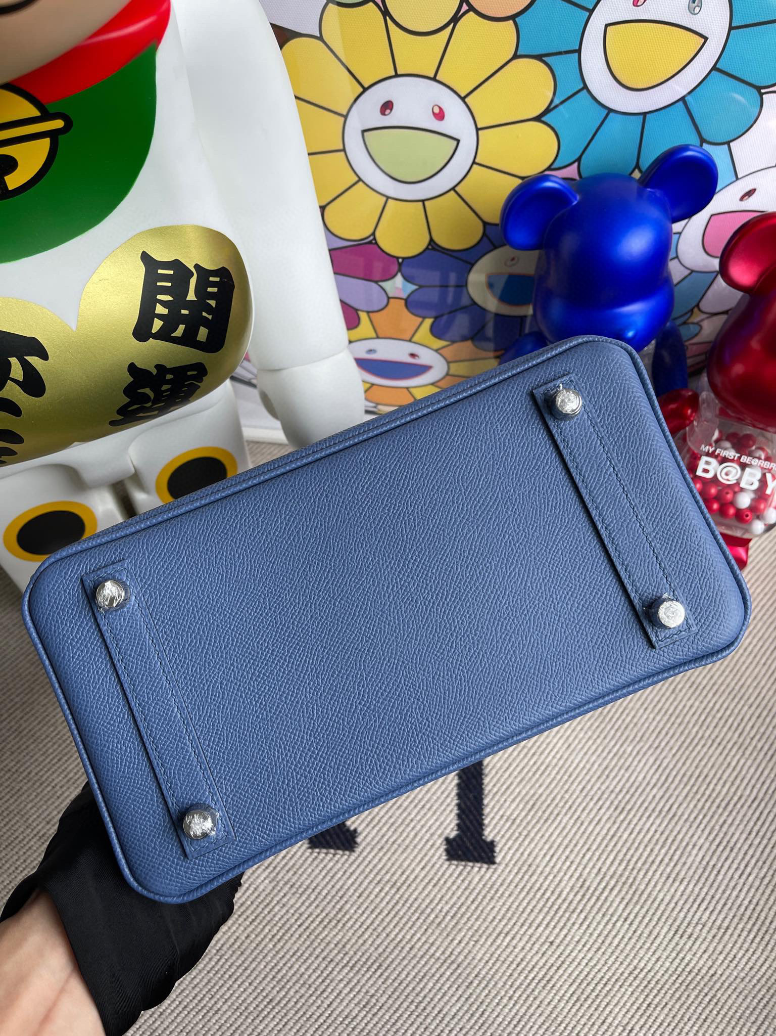 Hermes Birkin 25CM Epsom 7E Blue Brighton PHW Handmade