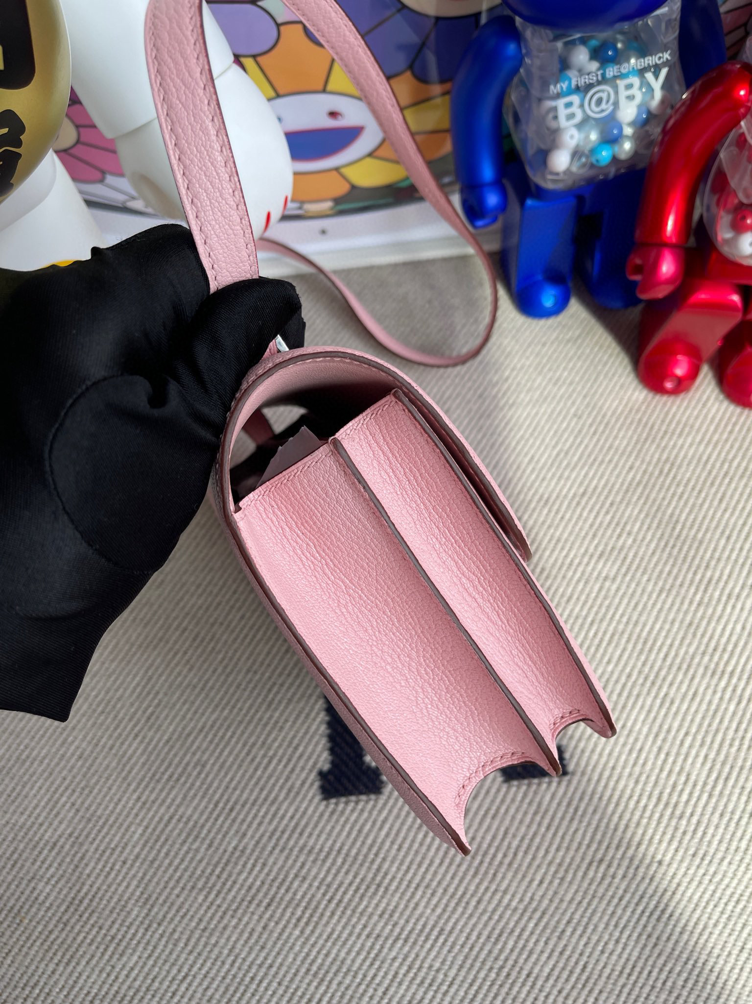 Hermes Constance 18CM Chevre 3Q Rose Sakura PHW Handmade