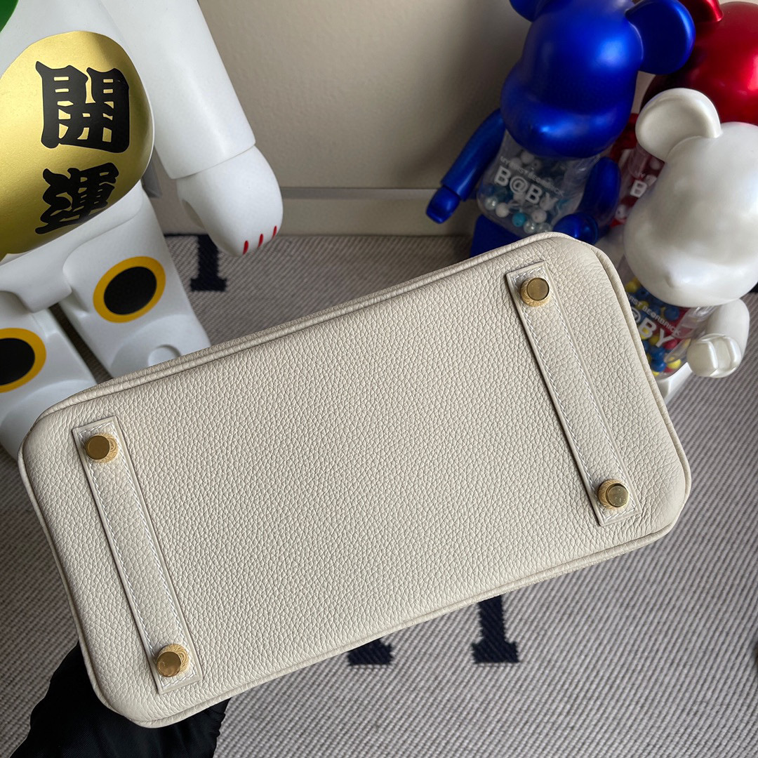 RepLadies Trust Seller : Hermes Birkin 25CM Togo CK10 Craie GHW Handmade Stock