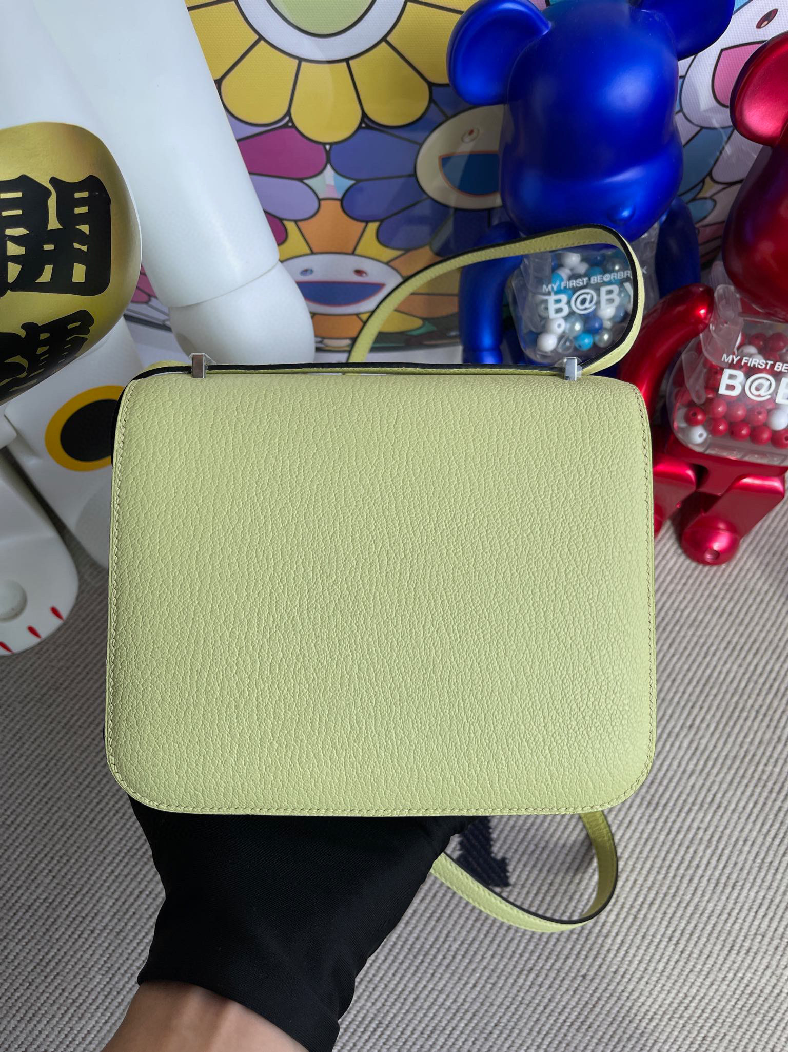 Hermes Constance 18CM Chevre R9 Jaune Bourgeon PHW Handmade