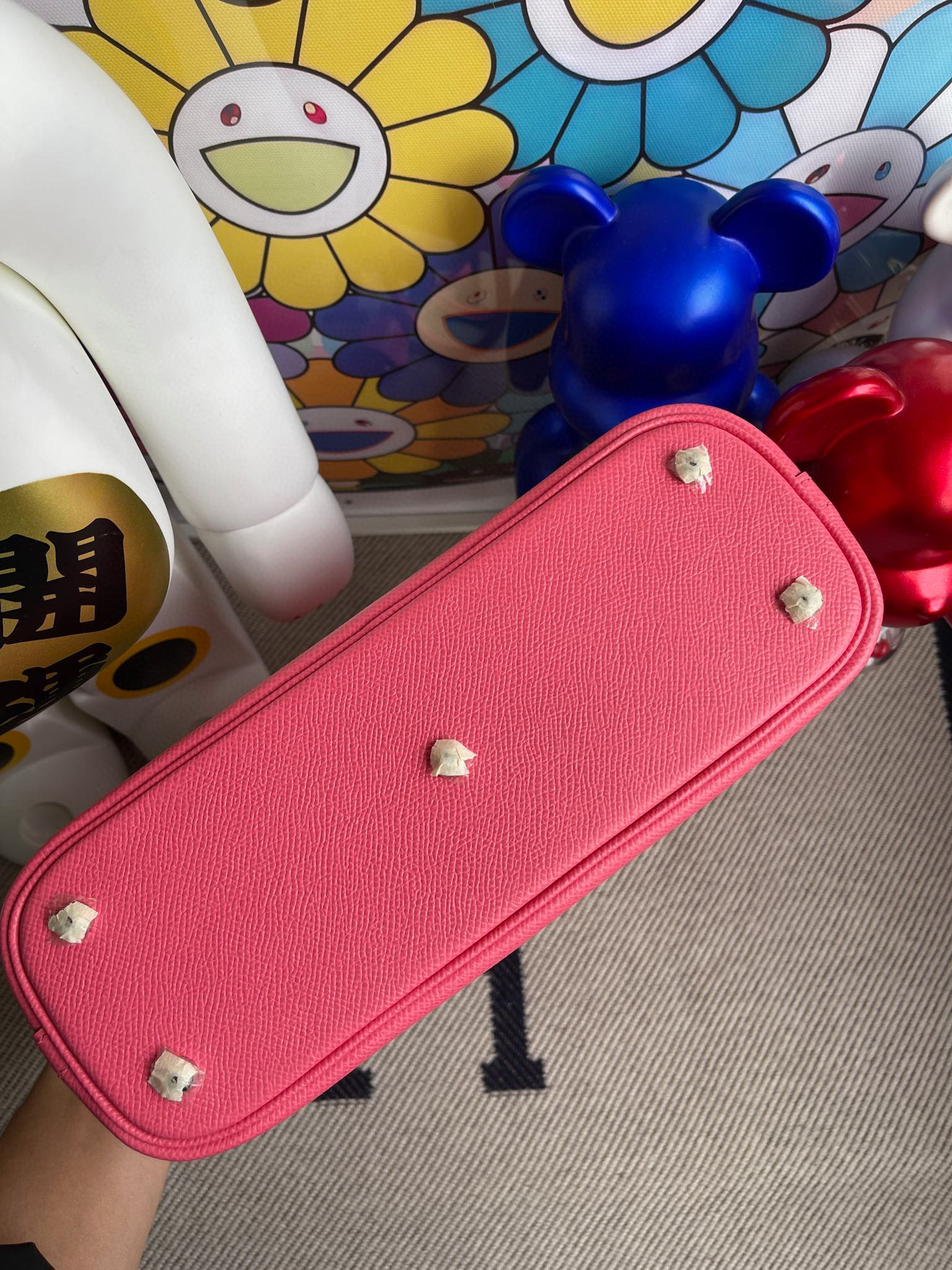 Hermes Bolide 25CM Epsom 8W Rose Azalee PHW Handmade