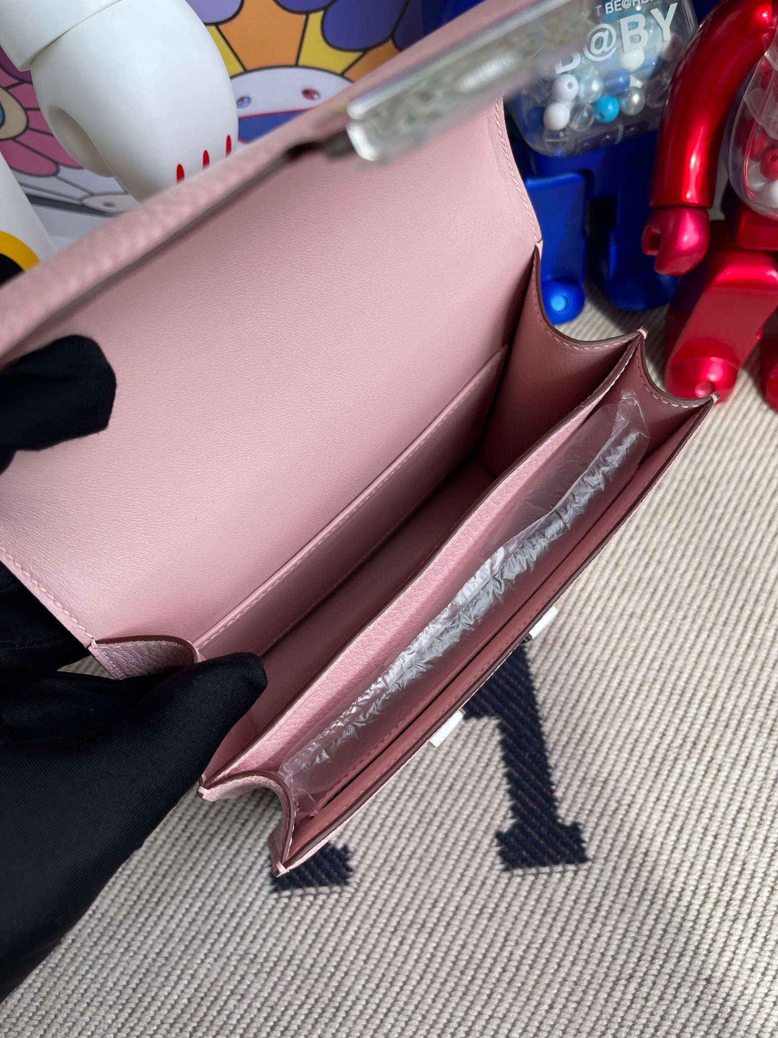 Hermes Constance 18CM Chevre 3Q Rose Sakura PHW Handmade