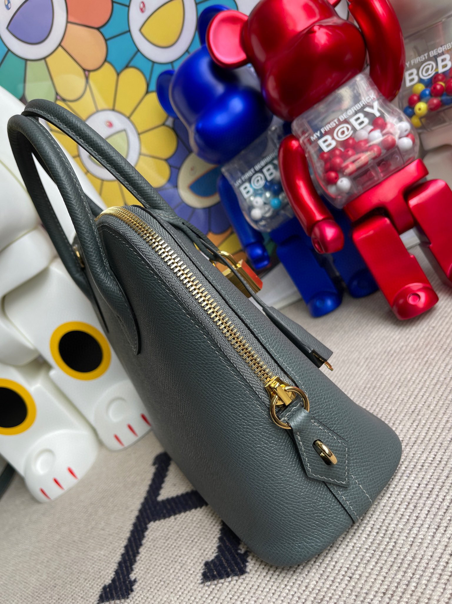 2021 New Hermes Bolide 25CM Epsom Y7 Bleu Orage GHW Handmade