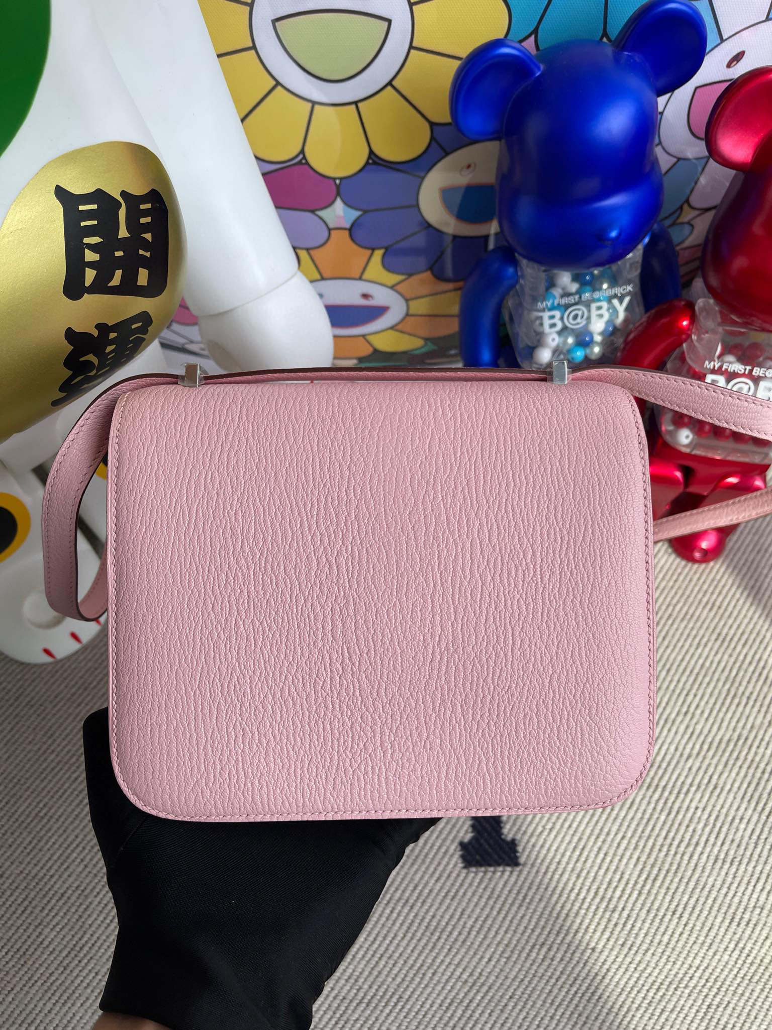 Hermes Constance 18CM Chevre 3Q Rose Sakura PHW Handmade