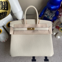 RepLadies Trust Seller : Hermes Birkin 25CM Togo CK10 Craie GHW Handmade Stock