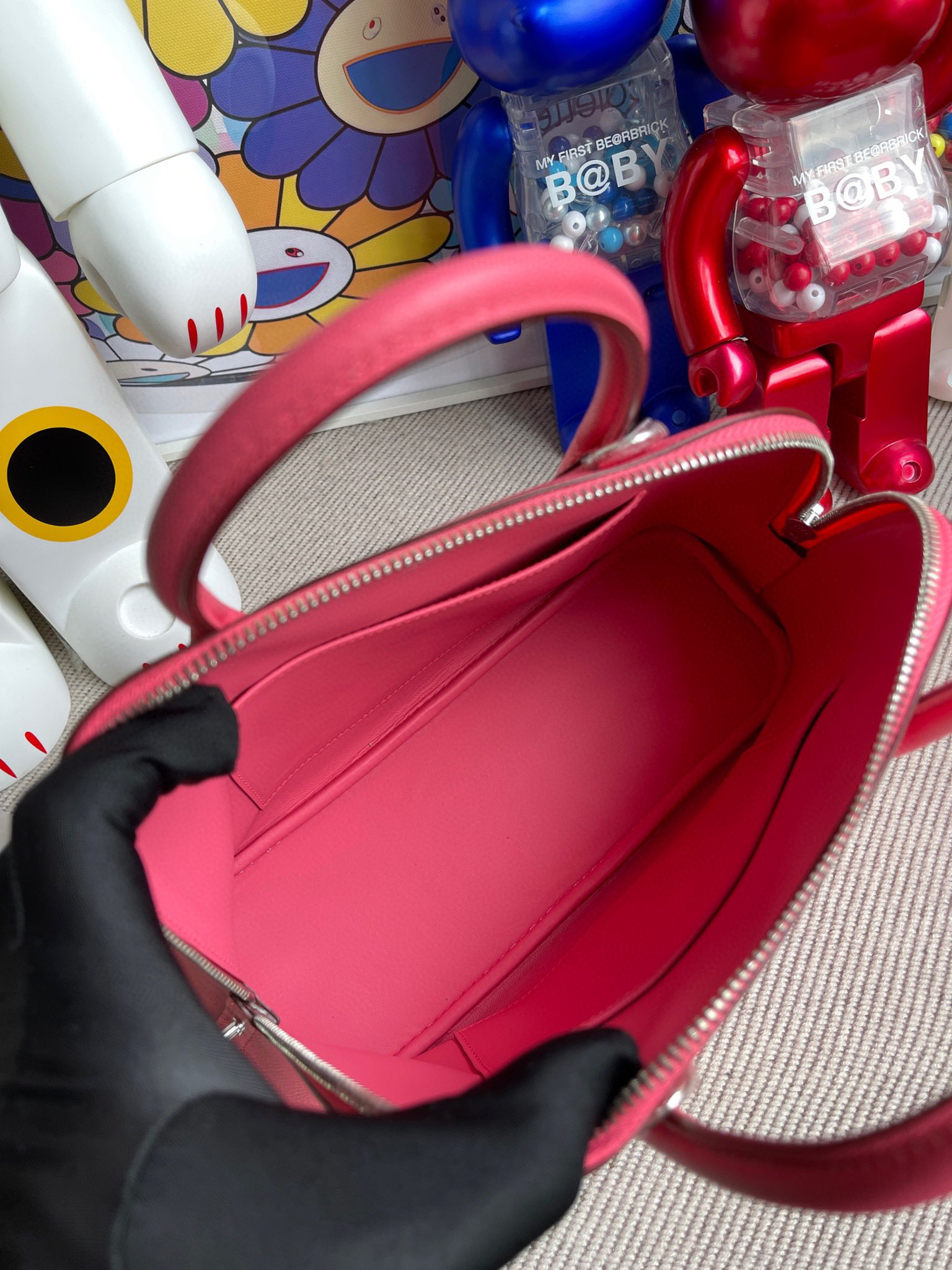 Hermes Bolide 25CM Epsom 8W Rose Azalee PHW Handmade