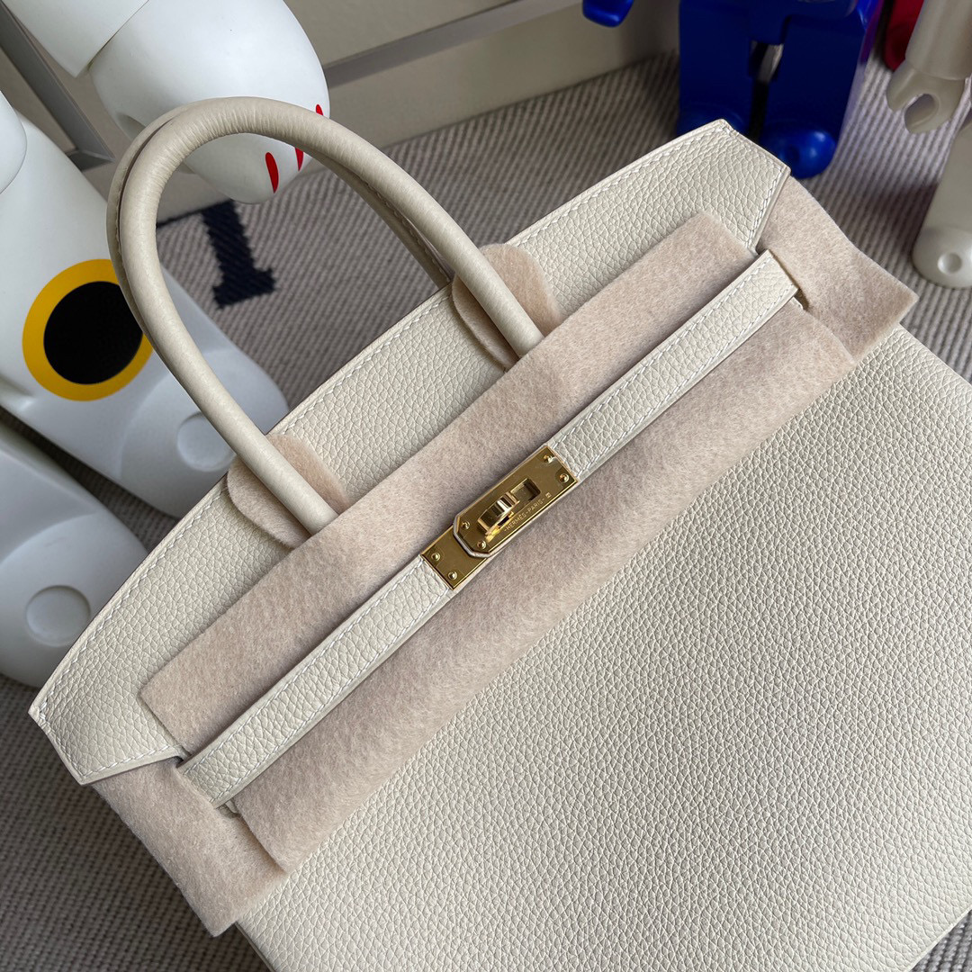 RepLadies Trust Seller : Hermes Birkin 25CM Togo CK10 Craie GHW Handmade Stock