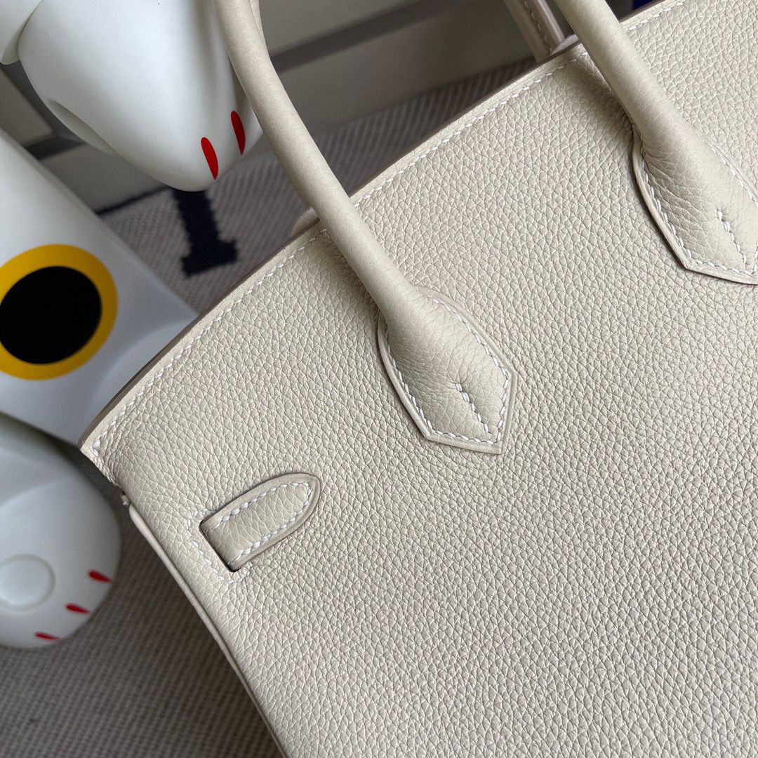 RepLadies Trust Seller : Hermes Birkin 25CM Togo CK10 Craie GHW Handmade Stock