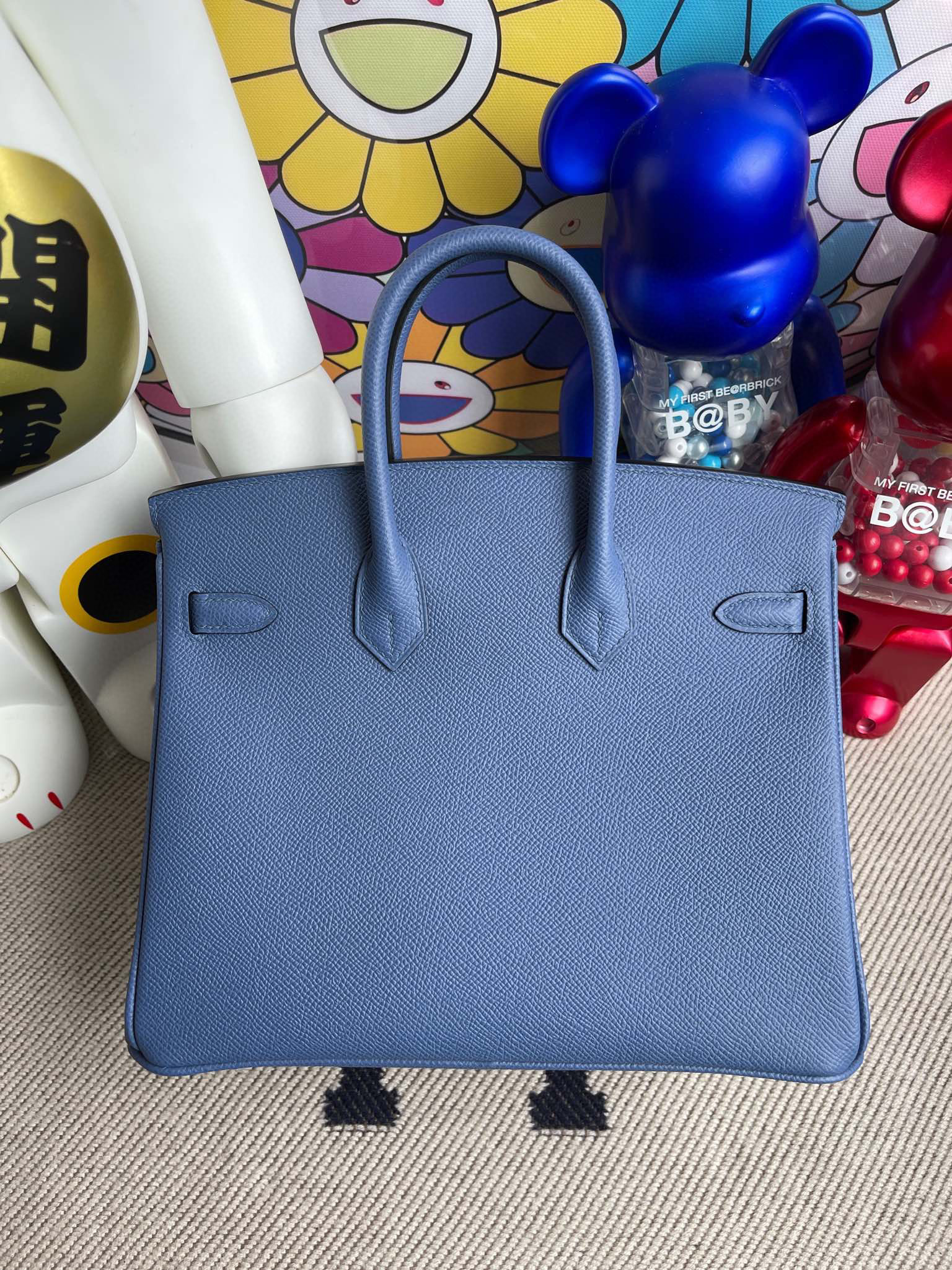 Hermes Birkin 25CM Epsom 7E Blue Brighton PHW Handmade
