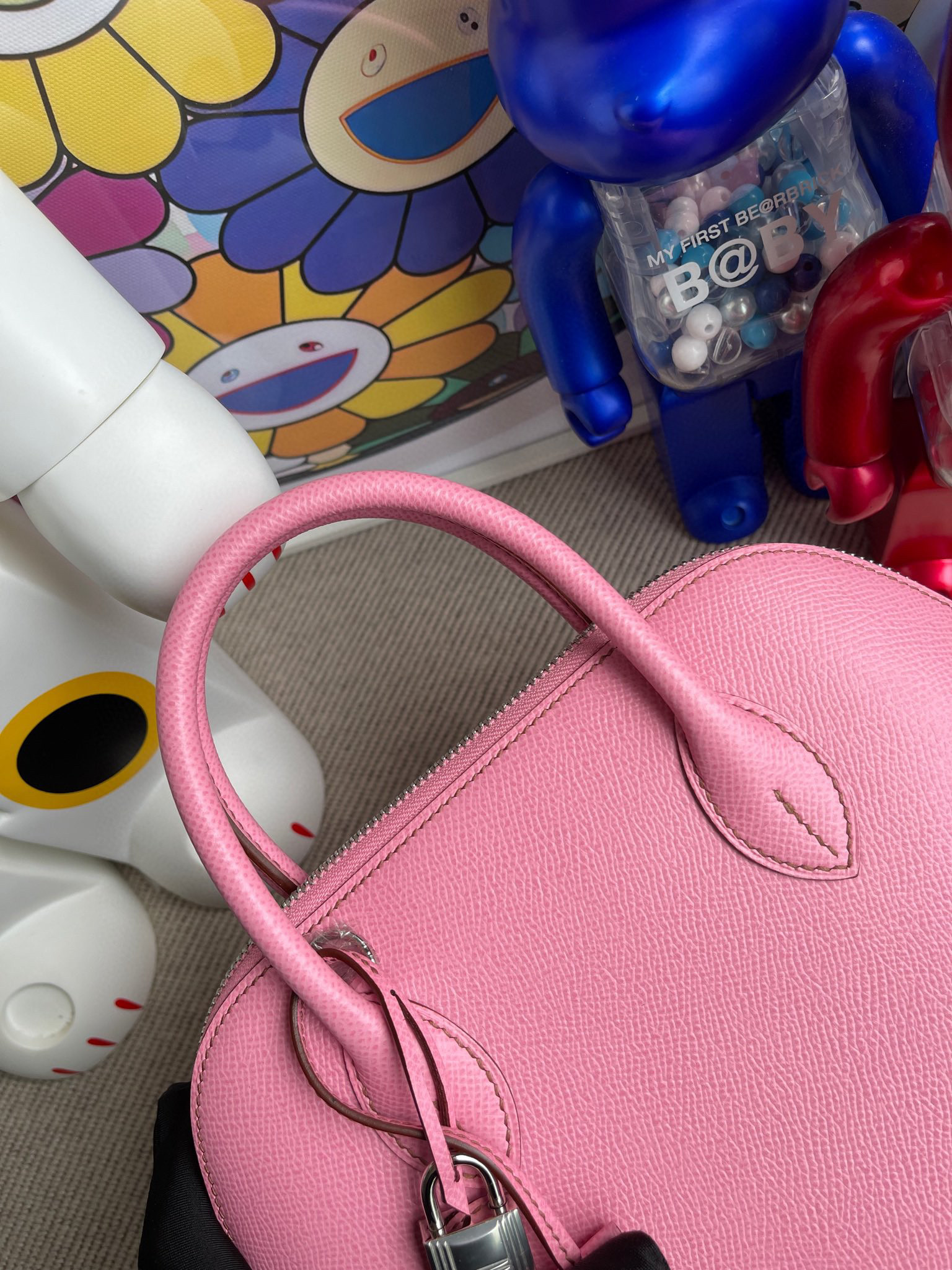 RepLadies Hermes Bolide 25CM Epsom 5P Pink Silver Hardware