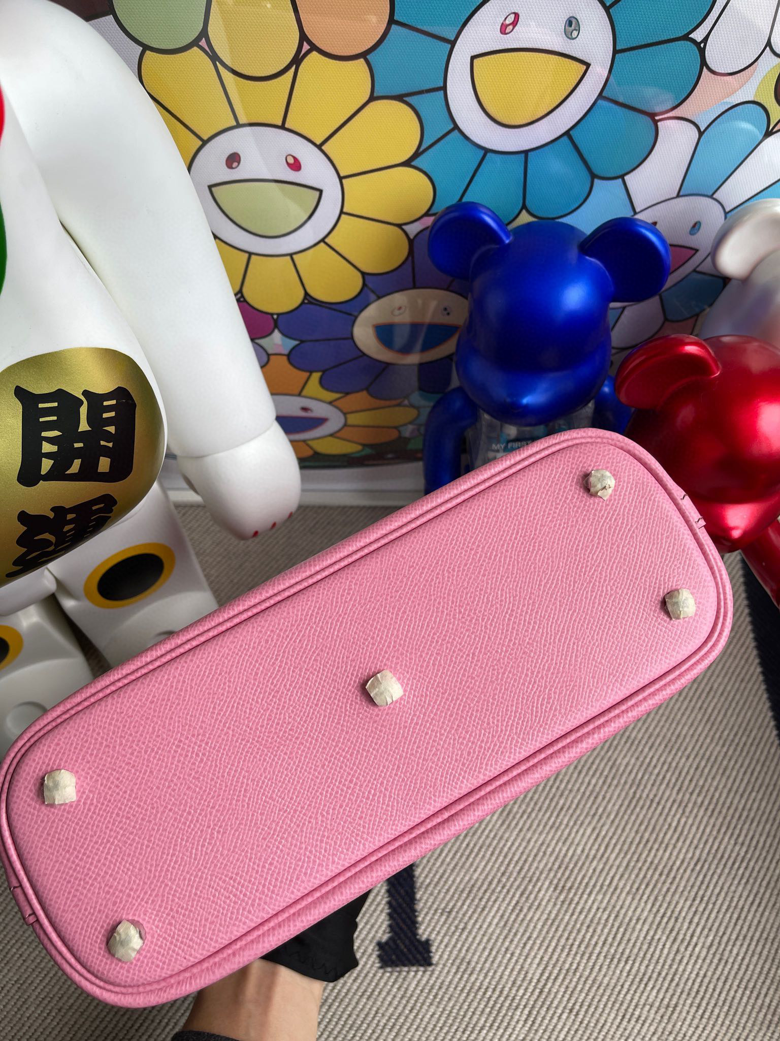 RepLadies Hermes Bolide 25CM Epsom 5P Pink Silver Hardware