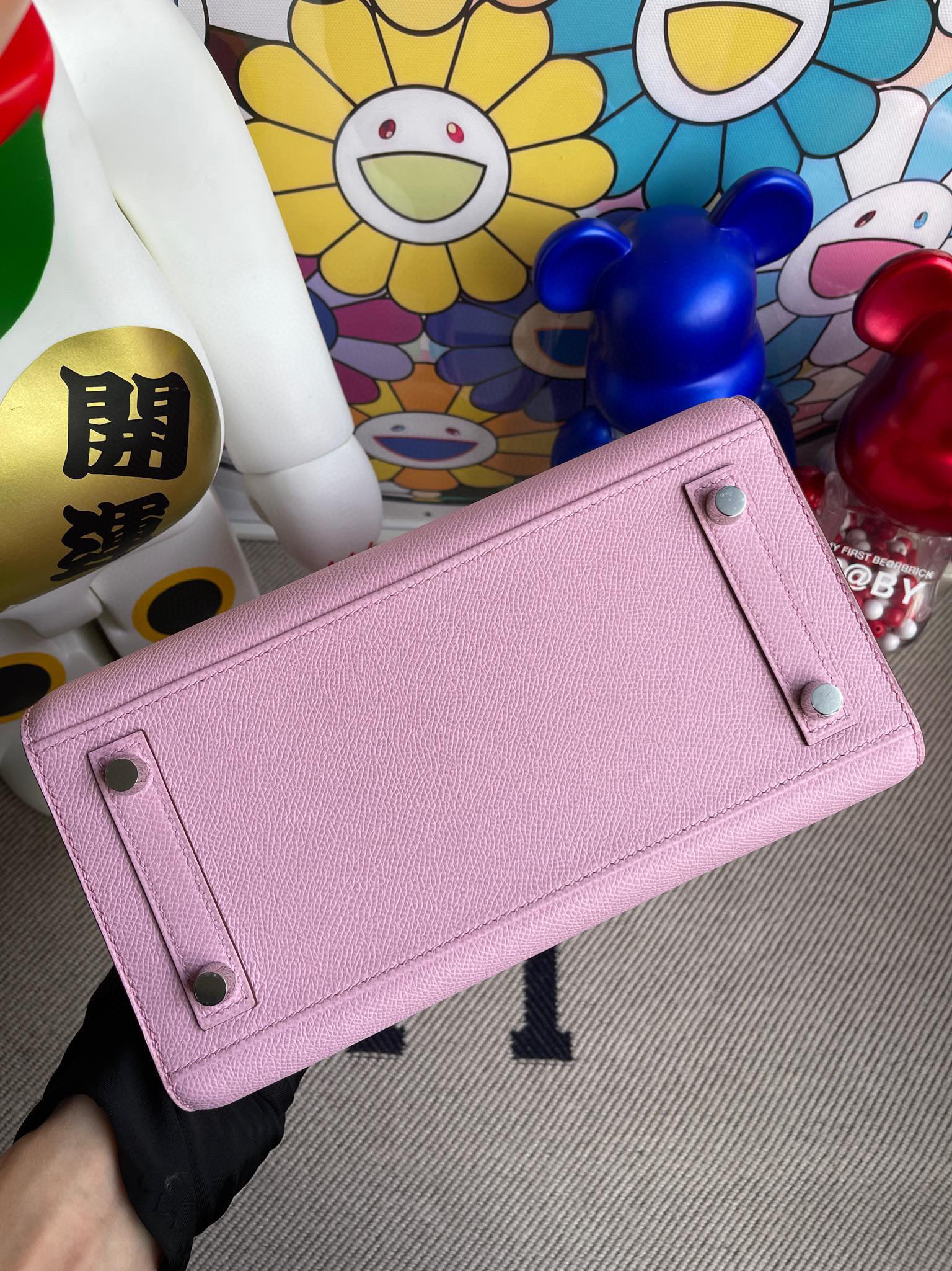 RepLadies Hermes Birkin 25CM Epsom X9 Mauve Sylvestre Silver Hardware