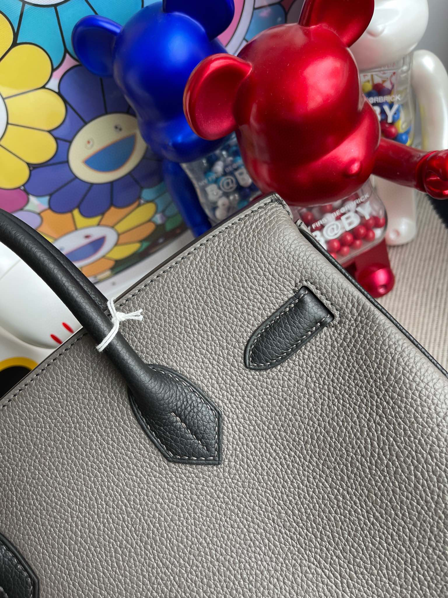 RepLadies Hermes Birkin 30CM Togo 8F Etain CK89 Nior Silver Hardware