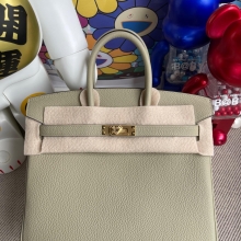 RepLadies Hermes Birkin 25CM Togo Leather Q1 Sauge Gold Hardware